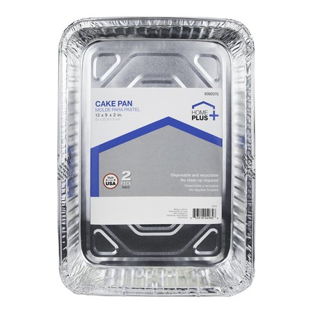 HOME PLUS Durable Foil 9 in. W X 13 in. L Cake Pan Silver , 2PK D47020